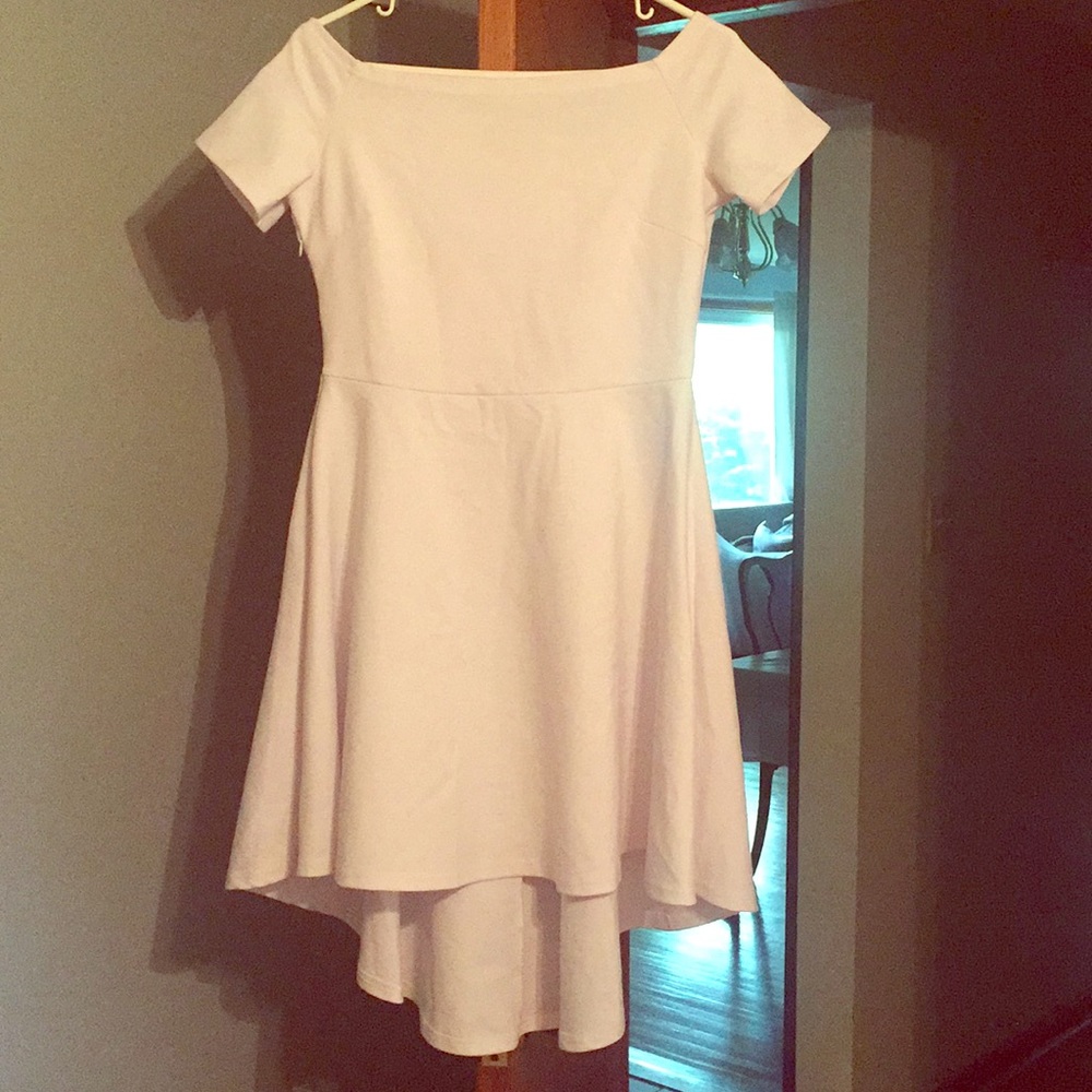 White Sarin Matthews off the shoulder dress
